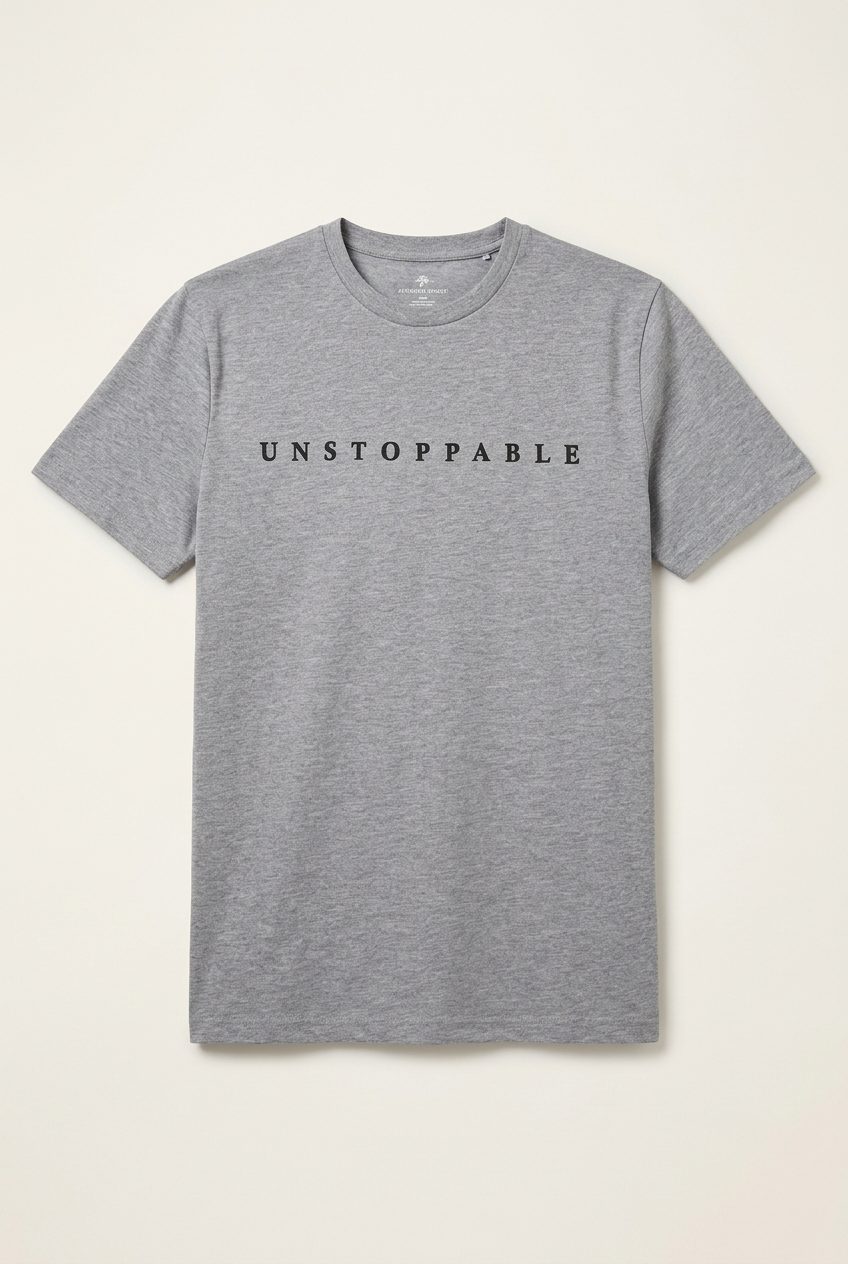 "Unstoppable" Graphic Print Casual T-Shirt