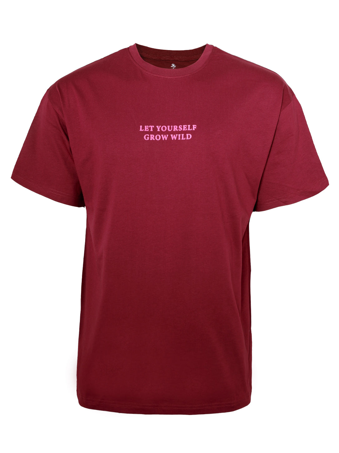 Men's Maroon Slogan Graphic T-Shirt