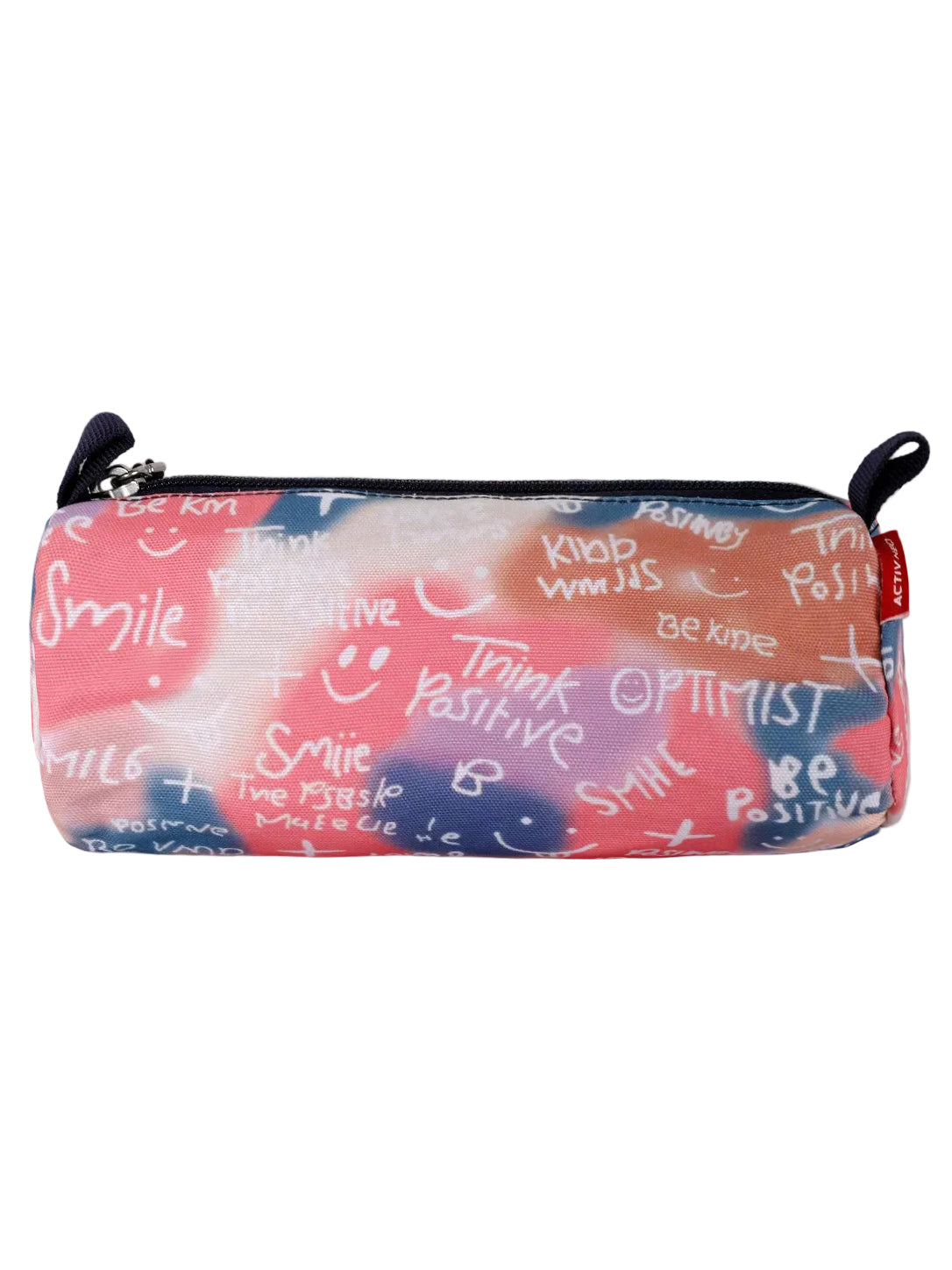 Positive Graffiti Print Cylindrical Pencil Case
