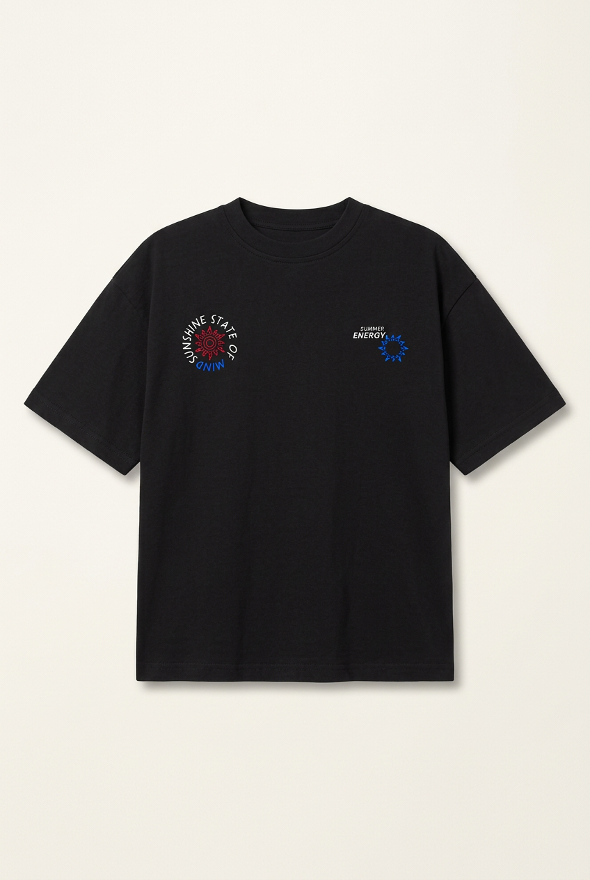 Sunshine State of Mind" Graphic Oversized T-Shirt