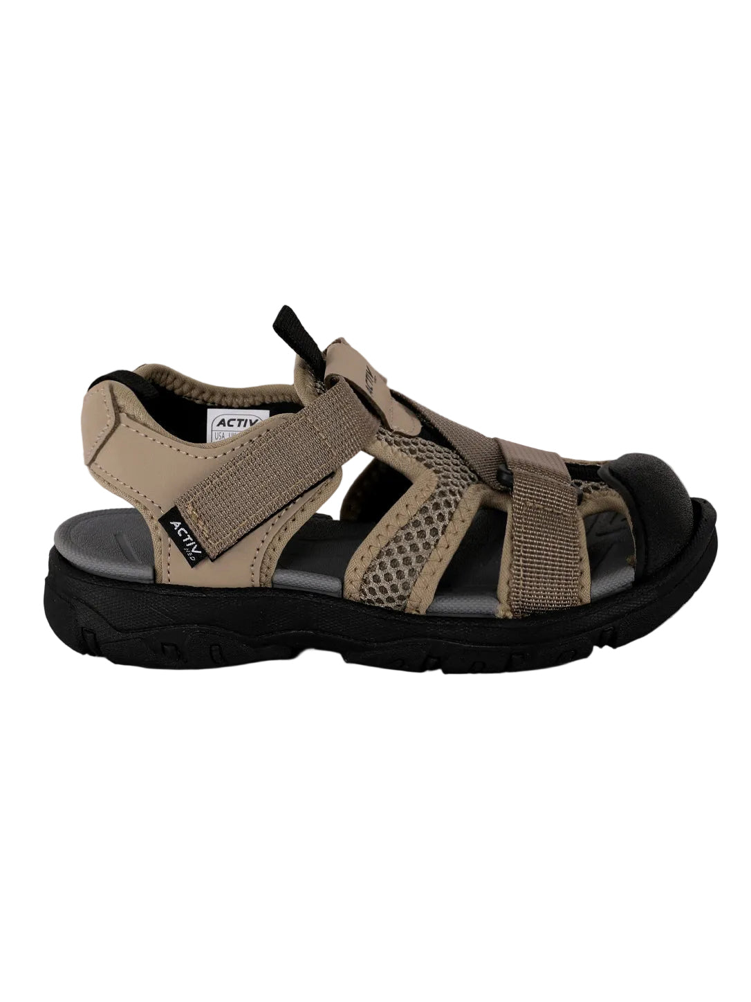 ACTIV NEW Beige & Black Closed-Toe Outdoor Sports Sandals