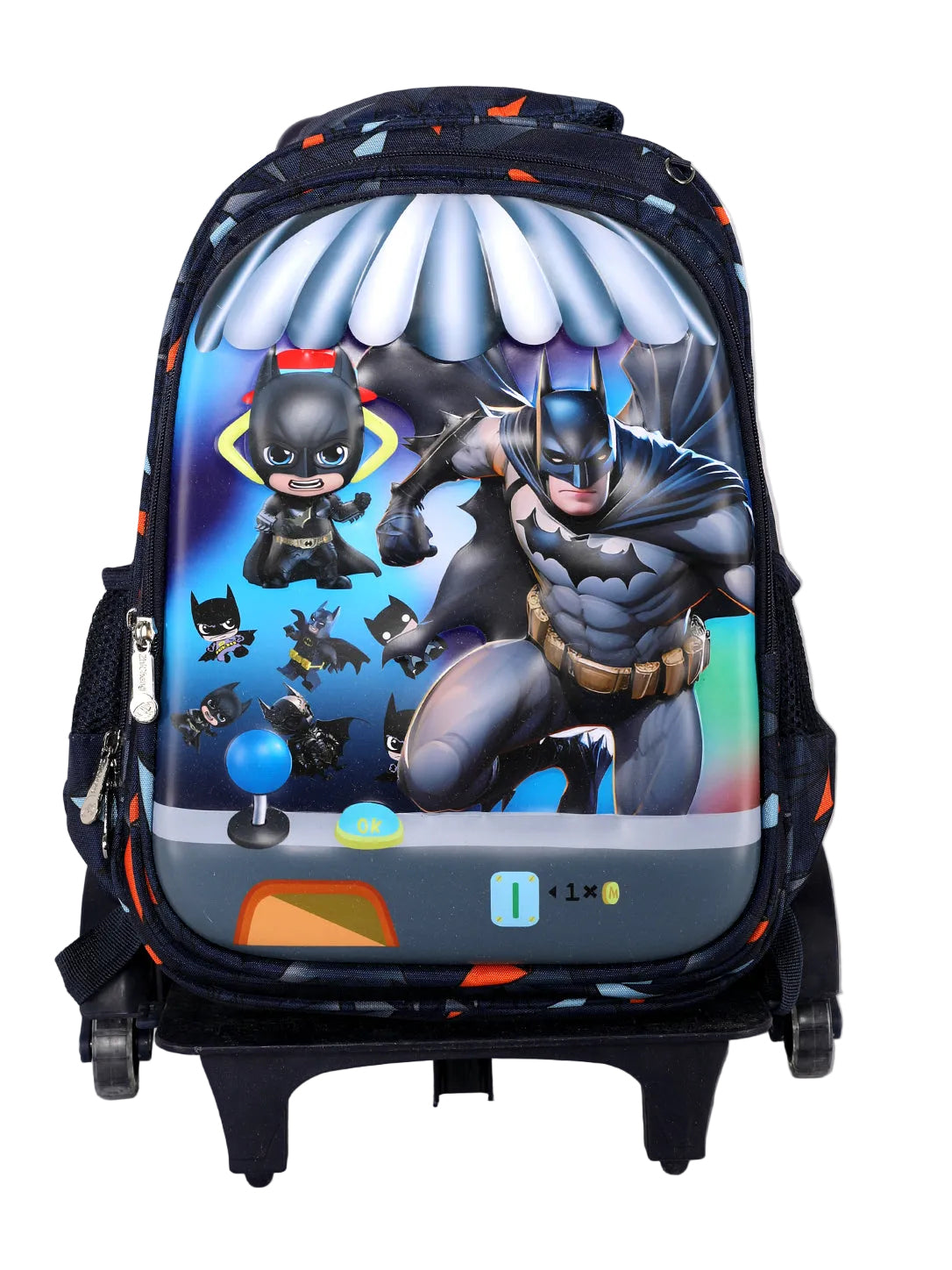 Kids 3D Cartoon Character Trolley School Backpack with Wheels (Multiple Designs)