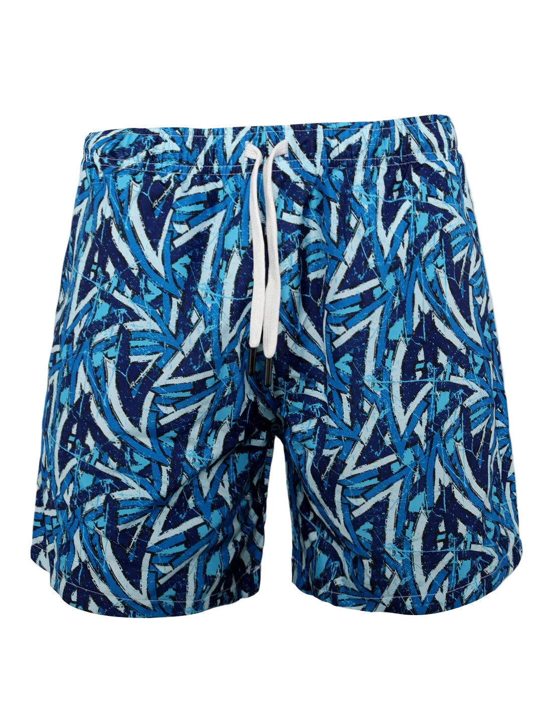 Men's Shattered Geometric Swim Trunks - Blue