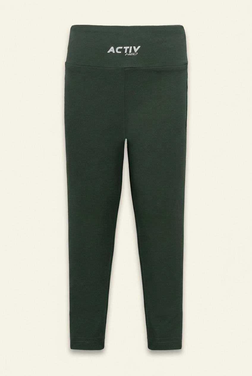 ACTIV NEO Women's High-Waisted Athletic Leggings – Dark Green