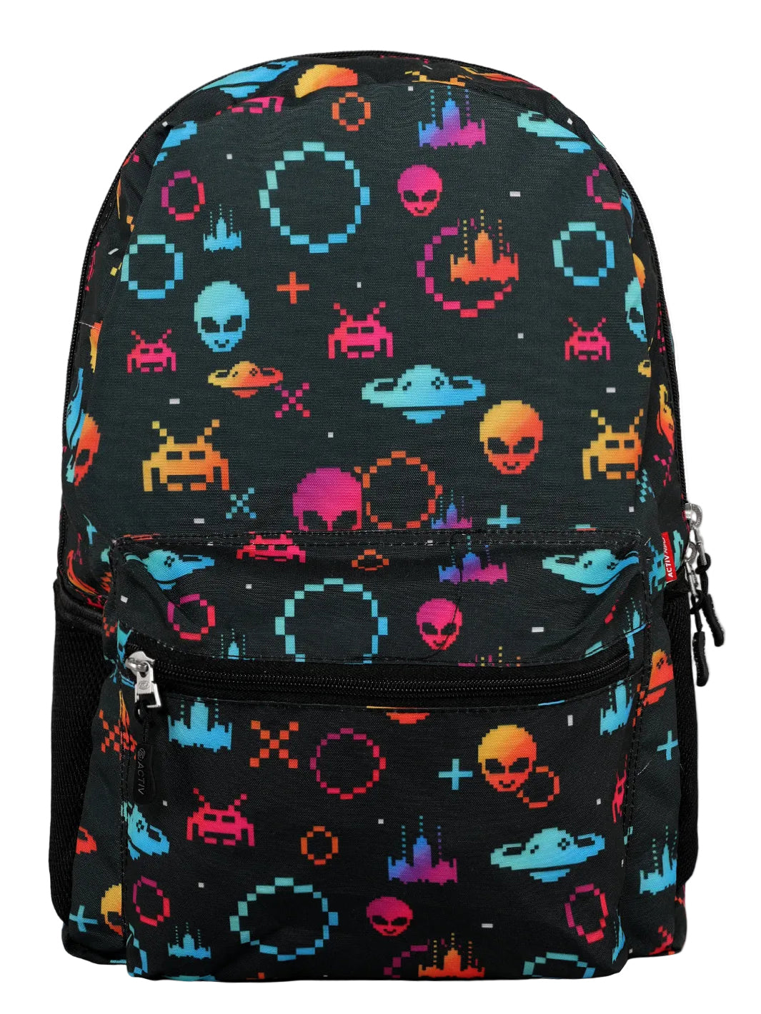 Retro Arcade Pixel Space Pattern Backpack