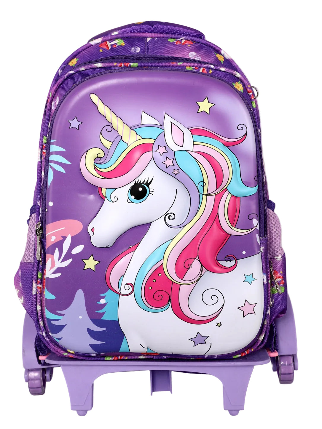 Kids 3D Cartoon Character Trolley School Backpack with Wheels (Multiple Designs)