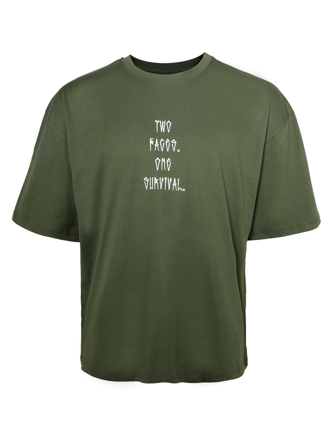 Title Men's Olive Green "TWO FACES. ONE SURVIVAL