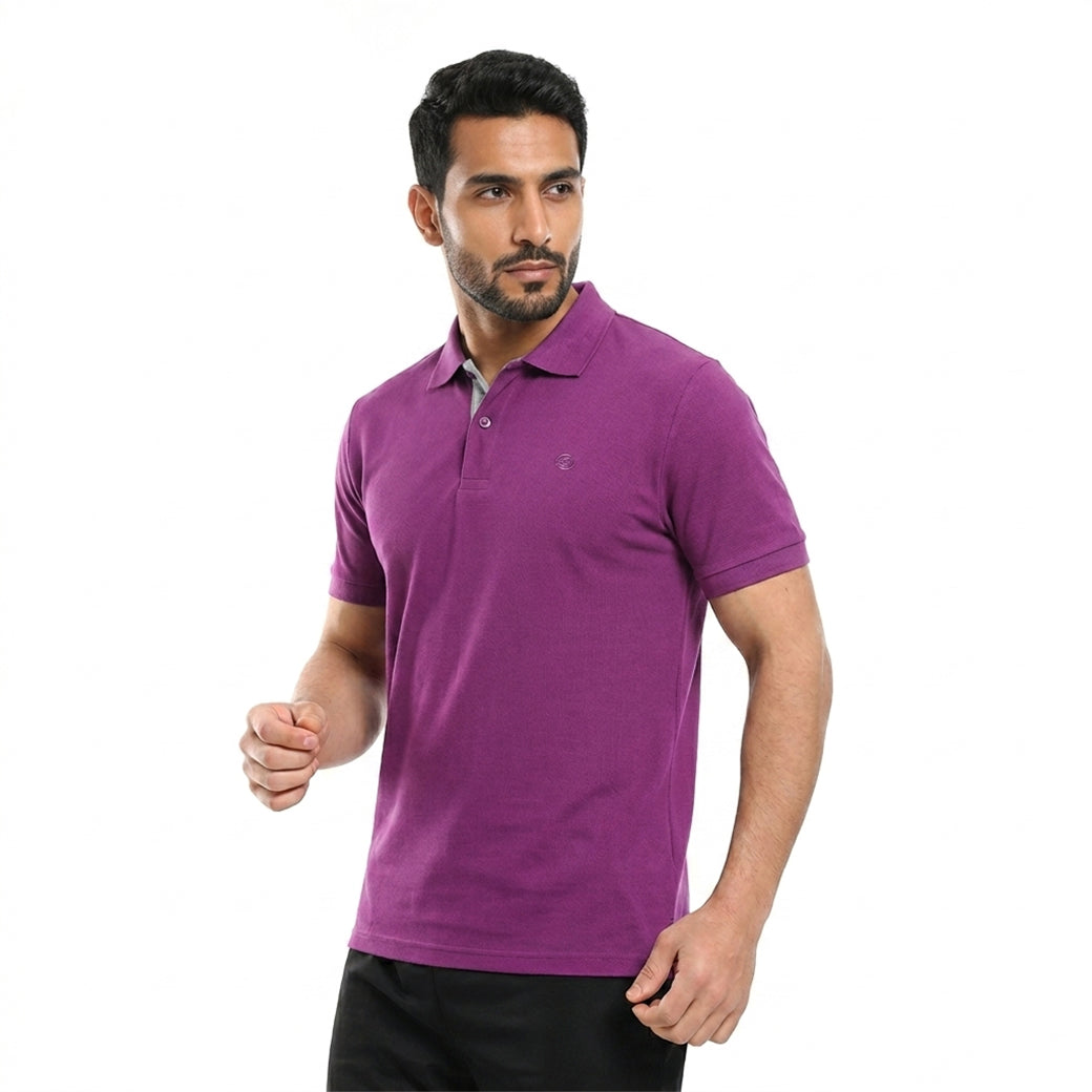 ACTIV EMB CASUAL POLO - PURPLE
