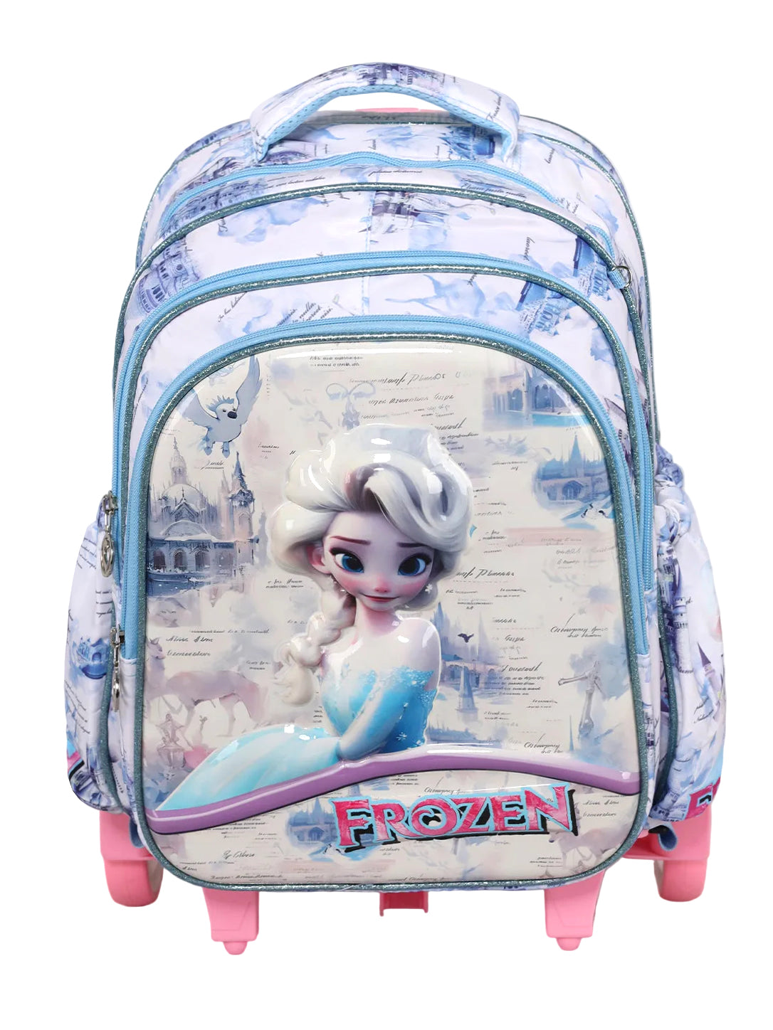 3-Piece Kuromi School Bag Set – Wheeled Backpack, Crossbody Lunch Bag, and Pencil