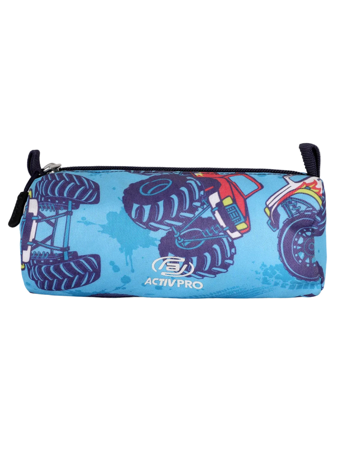 Monster Truck Print Zippered Pencil Case