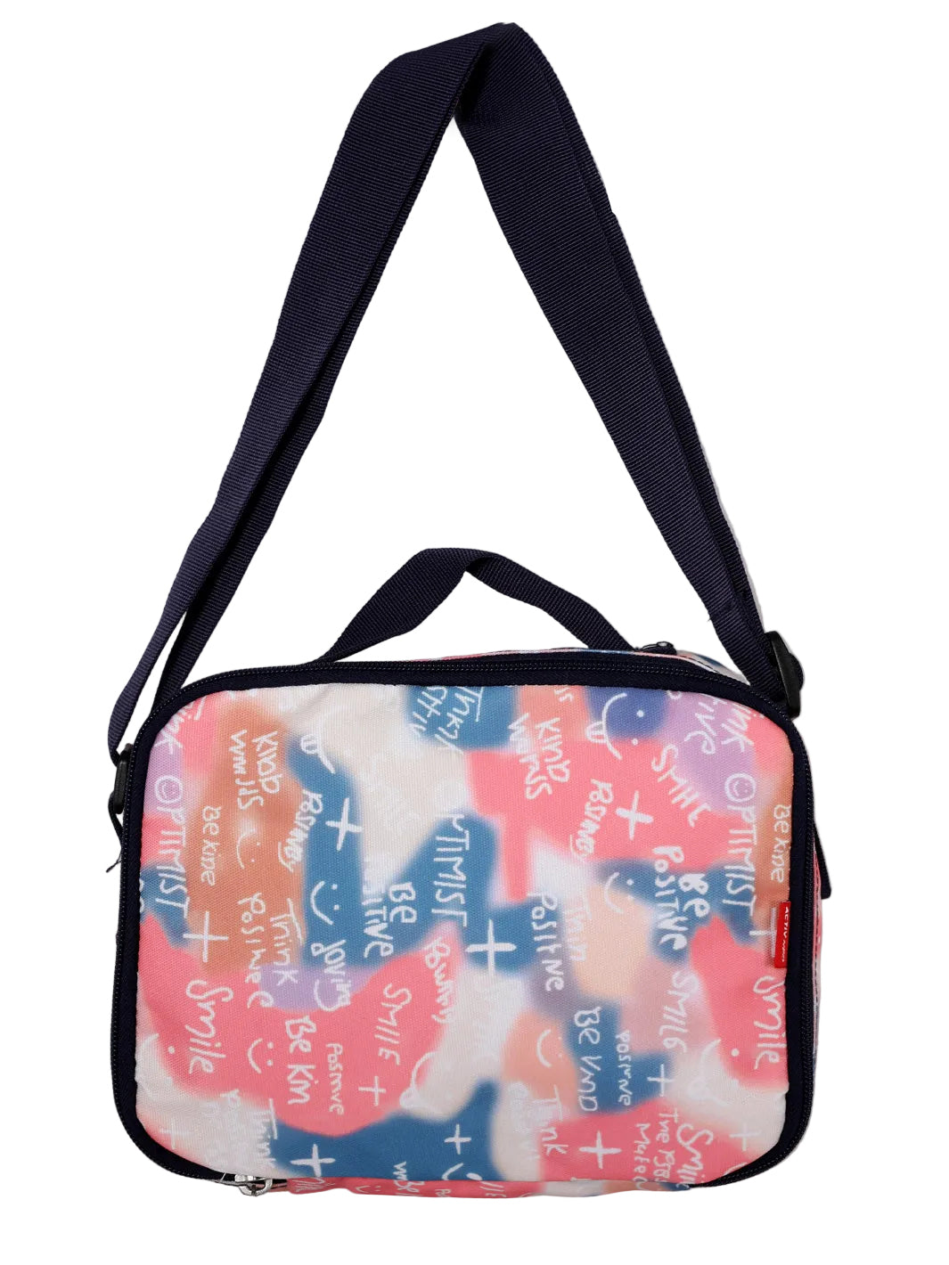 Printed Insulated Lunch Bag – Crossbody Shoulder Bag with Inspirational Graphic Print