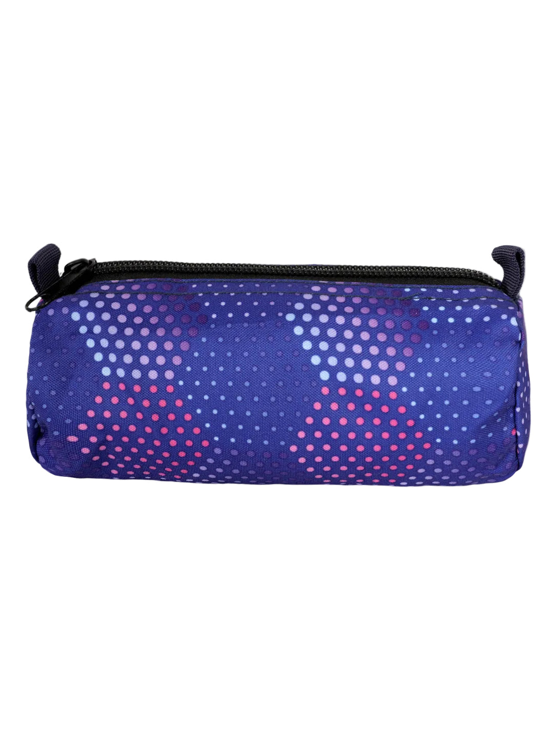 Geometric Dotted Print Zippered Pencil Case