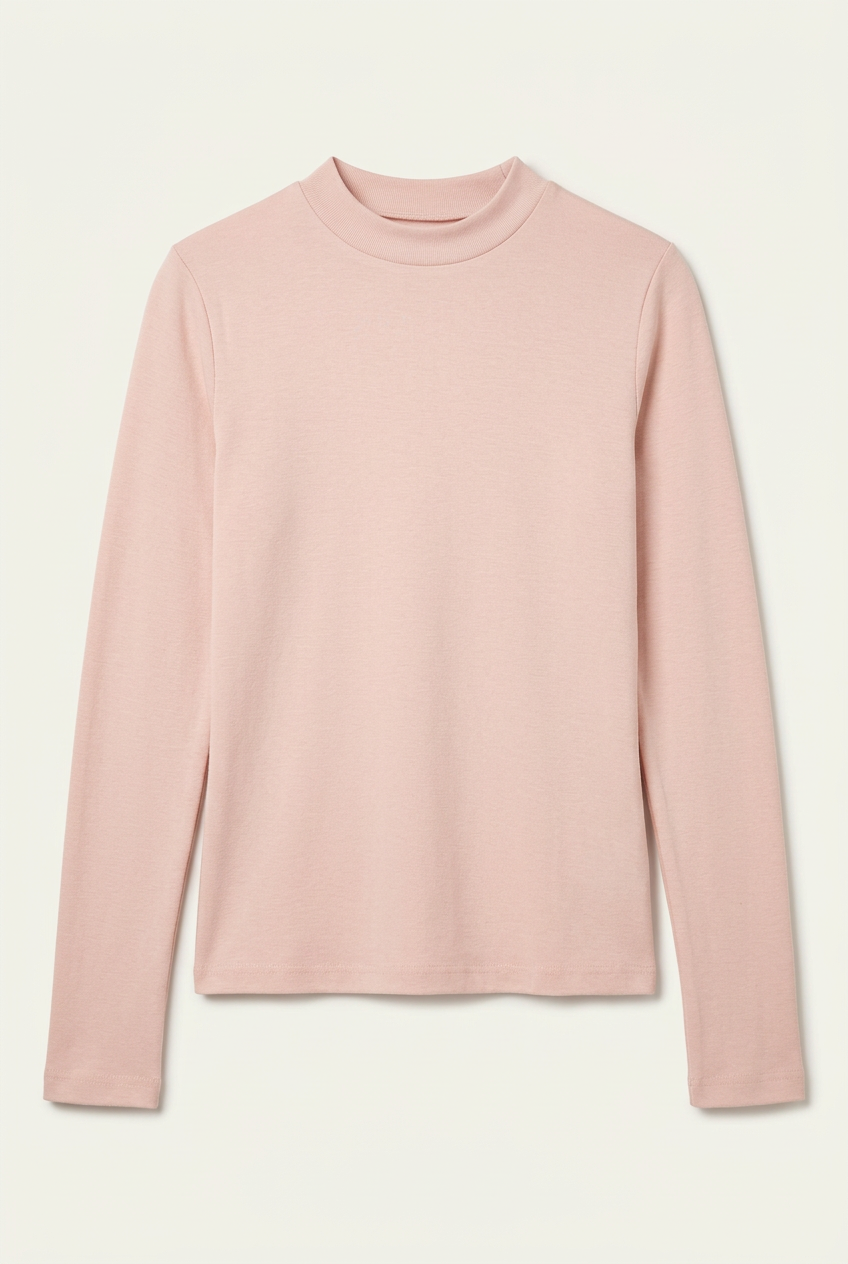 Ribbed Long-Sleeve Sports & Casual Top
