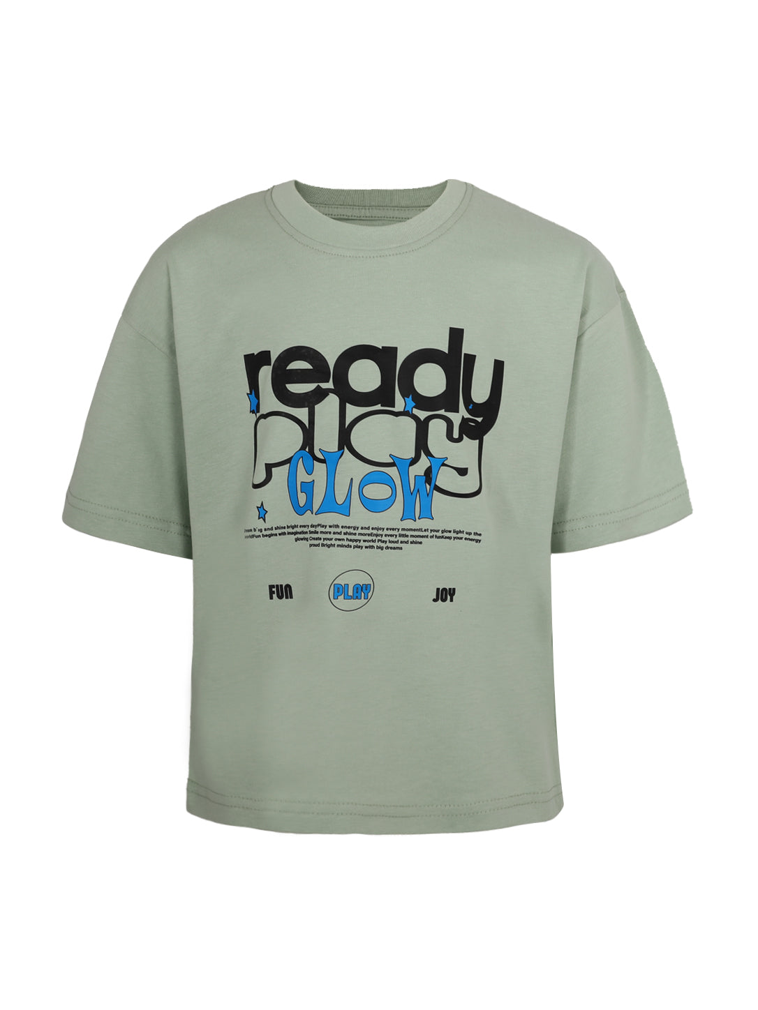 "Ready Play Glow" Graphic Oversized T-Shirt