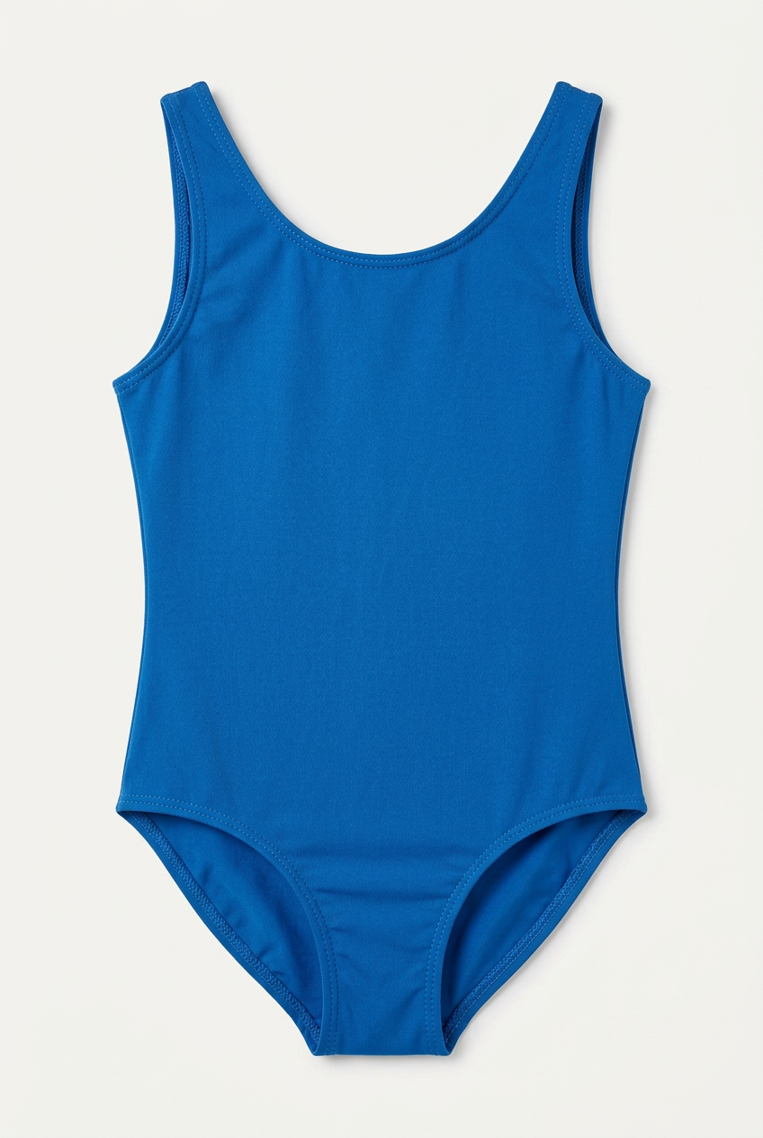Girls' One-Piece Classic Tank Swimsuit – Royal Blue
