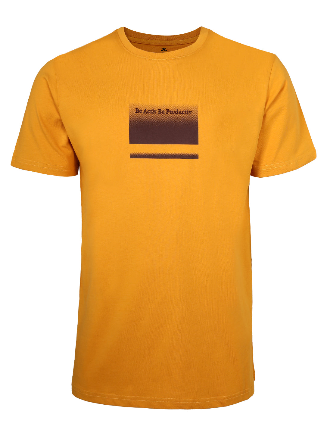 ACTIV EMB R.NECK T-SHIRT - BLACK