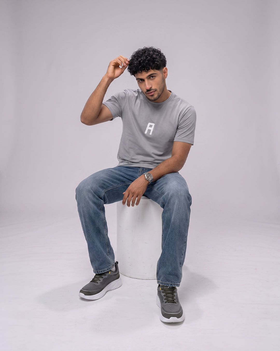 ACTIV GRAPHIC R.NECK T-SHIRT - GREY