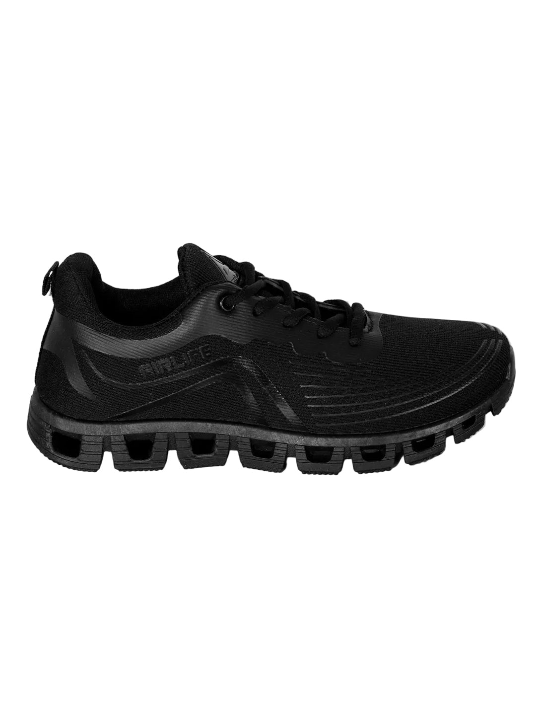 Men's Triple Black Athletic Shoes – Lightweight Breathable Mesh Running Sneakers