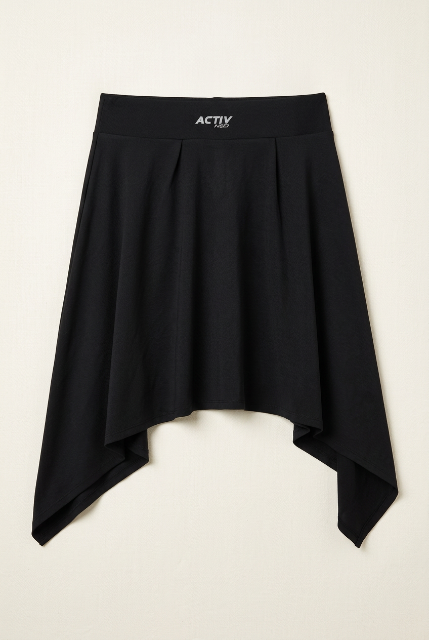 Women's ACTIV NEO Asymmetrical High-Waist Athletic Skirt – Black