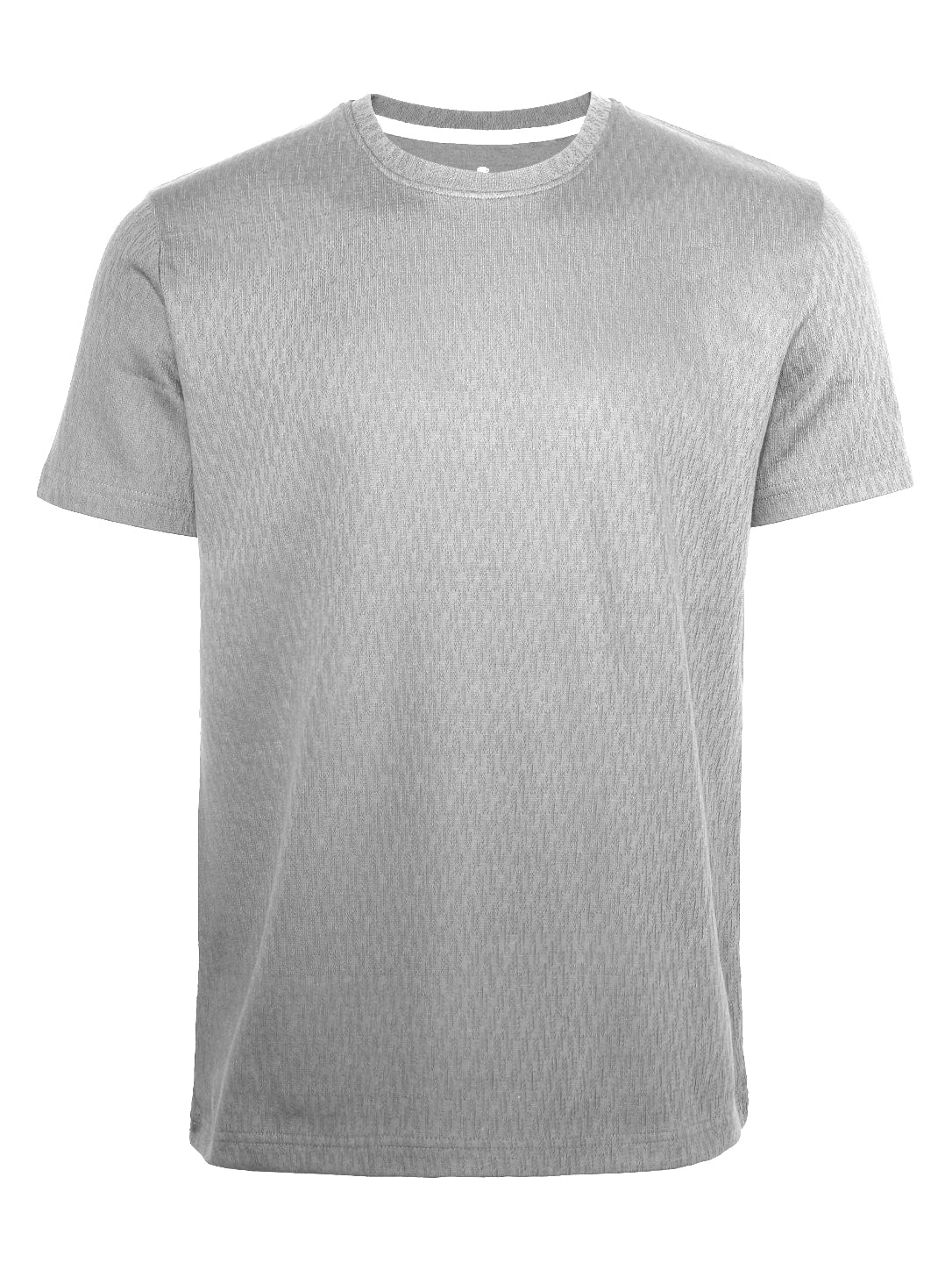 Men's Short-Sleeve Textured Performance T-Shirt – Light Grey