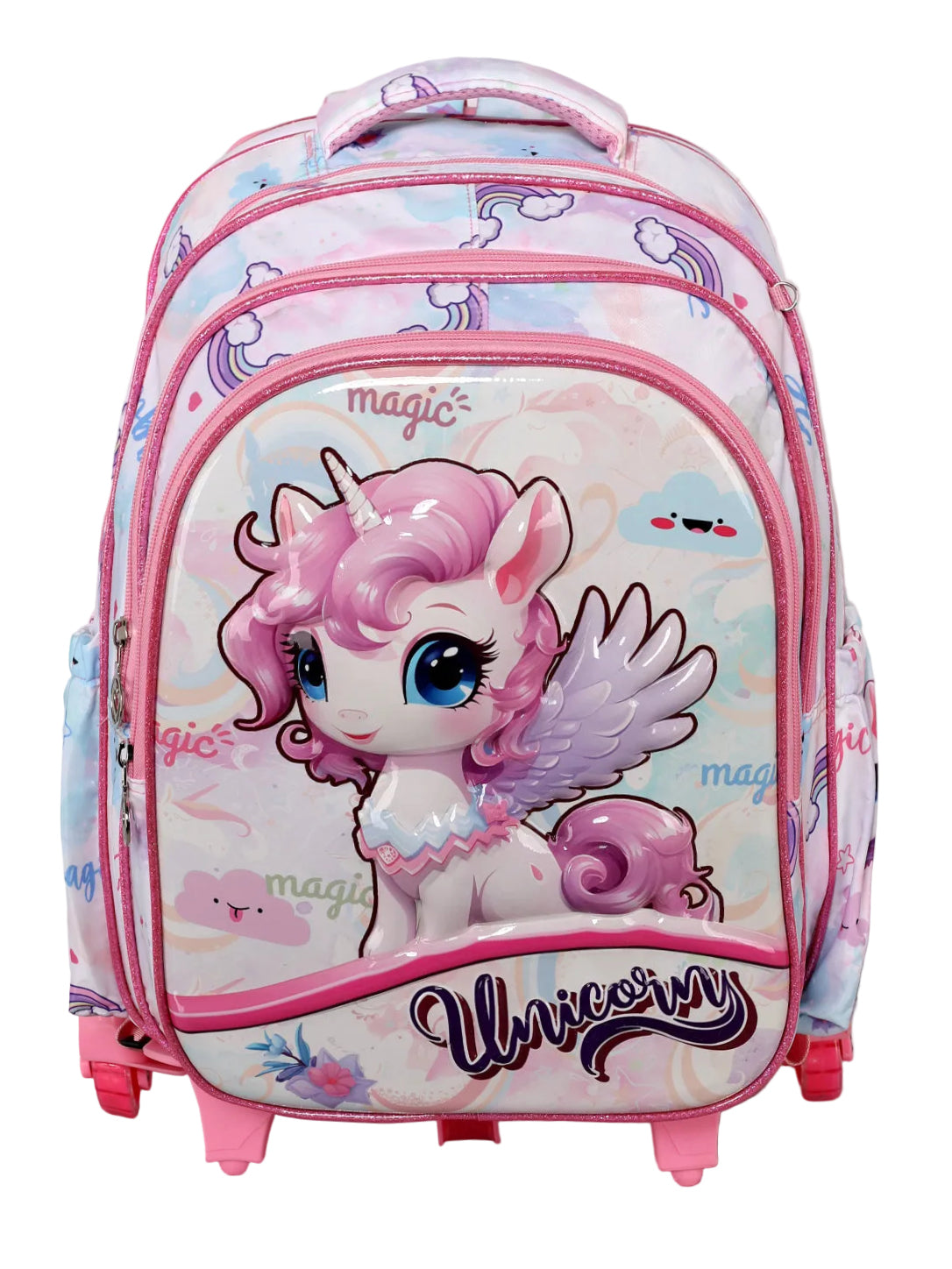 Barbie Pink Glam Wheeled School Backpack