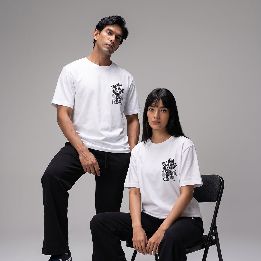 ACTIV GRAPHIC R.NECK T-SHIRT - WHITE