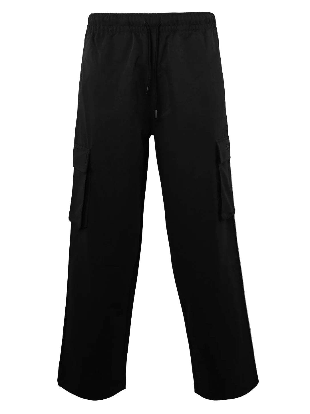 Men's Black Drawstring Cargo Pants