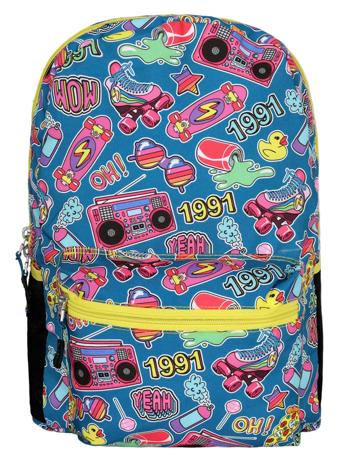 Retro 90s Pop Art Print Casual, School, and Laptop Backpack