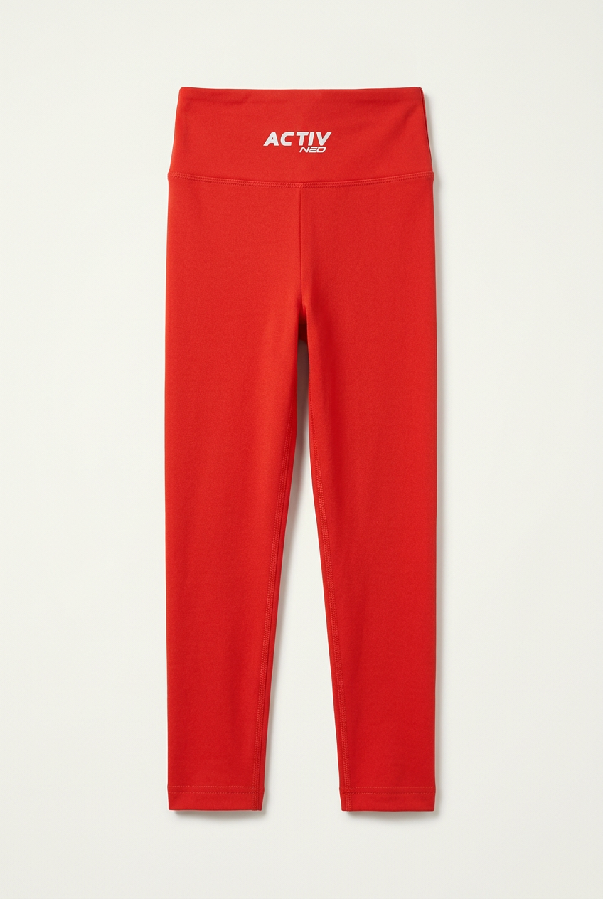 ACTIV NEO Women's High-Waisted Athletic Leggings – Red