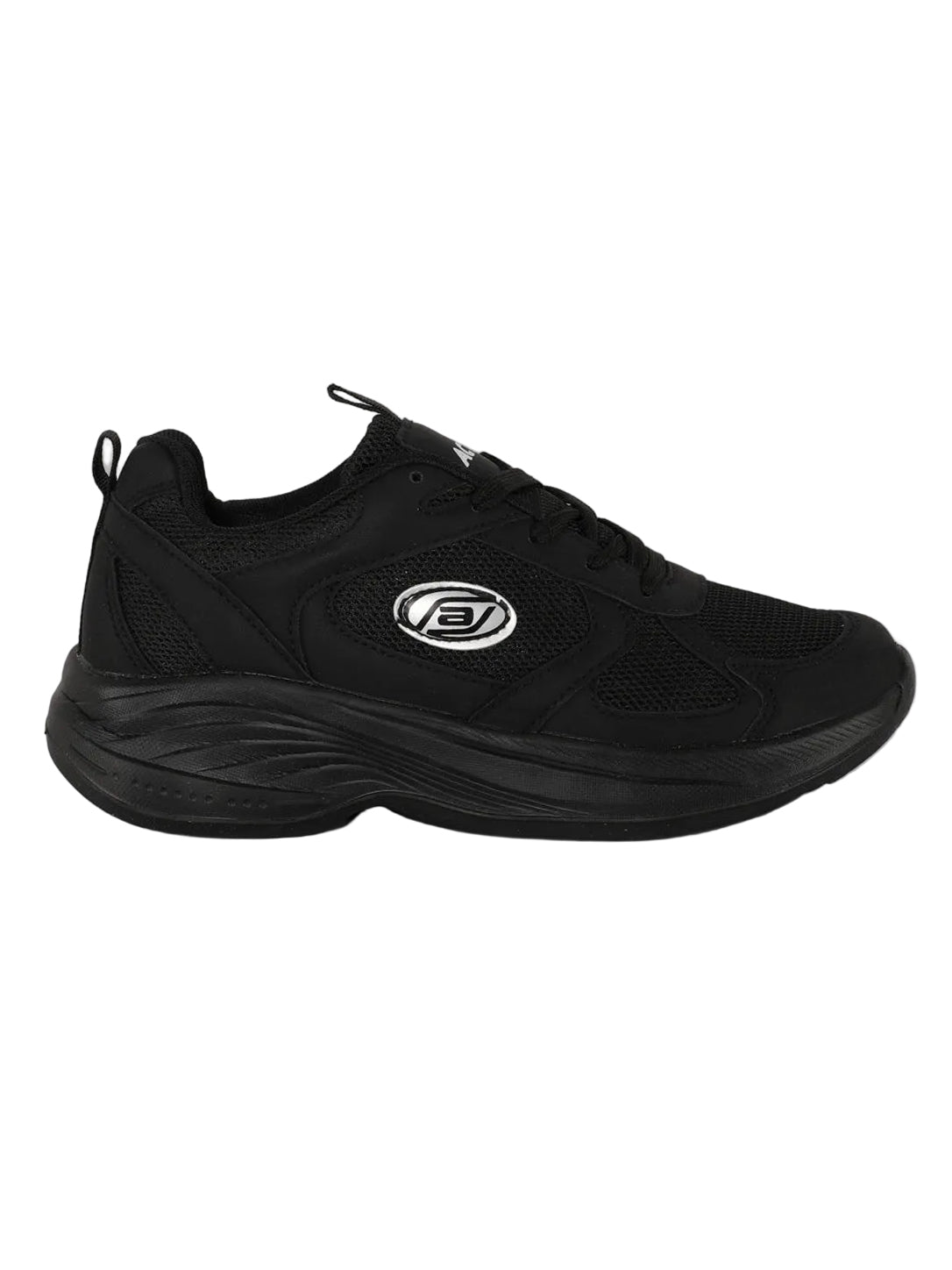 Classic All-Black Chunky Athletic Sneakers