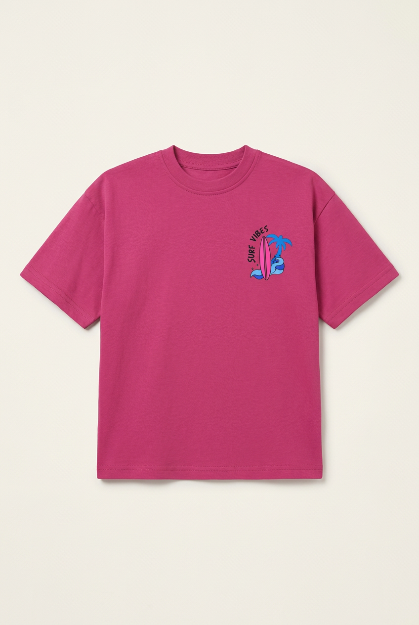 "Surf Vibes" Graphic Oversized T-Shirt