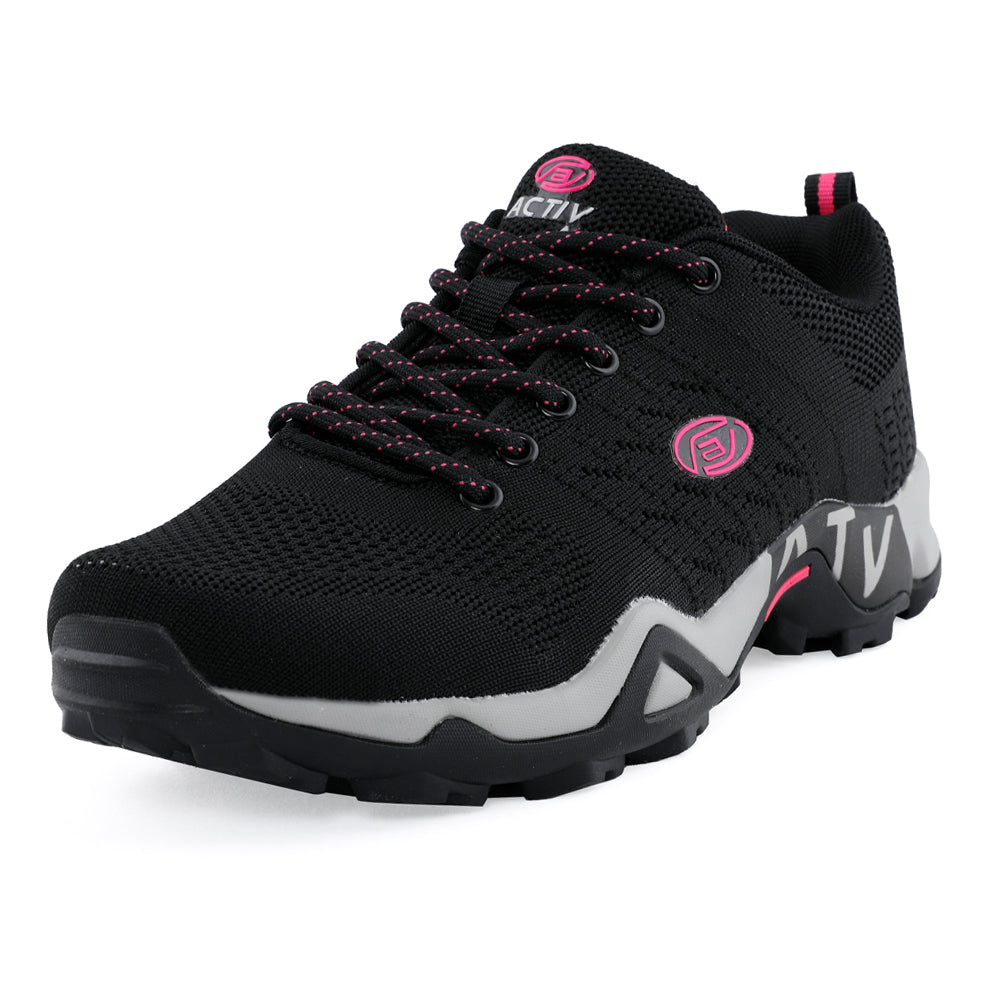 ACTIVNEW WOMENS TREKKING SHOES - BLACK