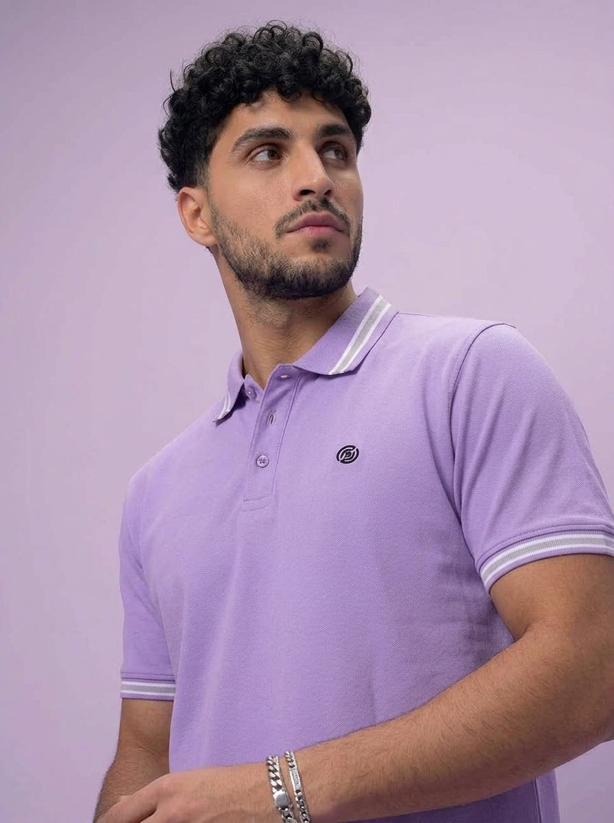 ACTIV EMB CASUAL POLO - BABYBLUE