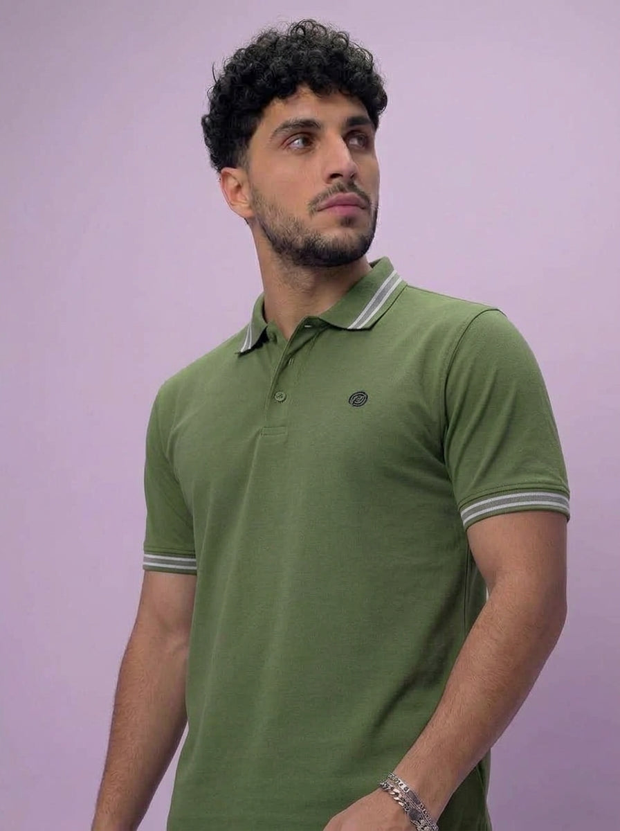 ACTIV EMB CASUAL POLO - BABYBLUE
