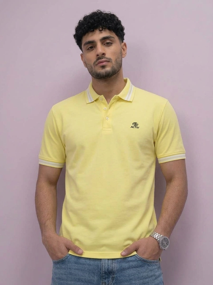 ACTIV EMB CASUAL POLO - BABYBLUE