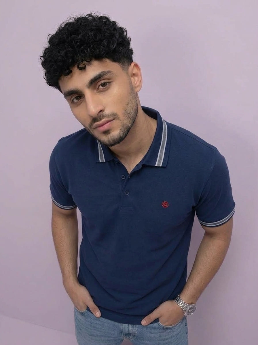 ACTIV EMB CASUAL POLO - BABYBLUE