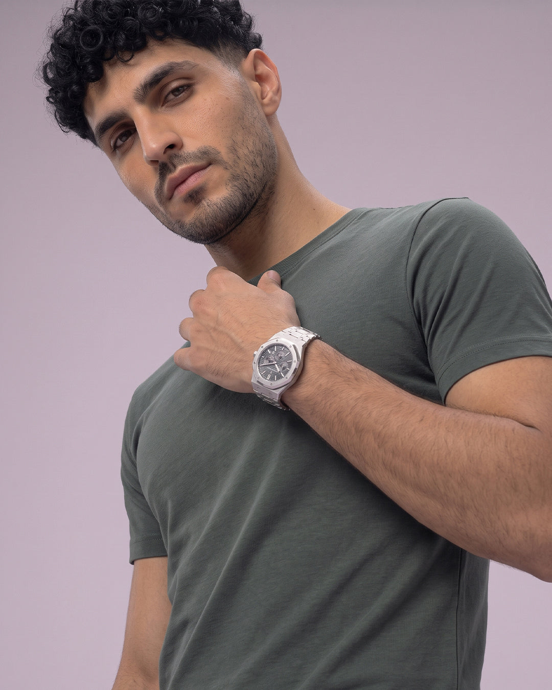 ACTIV BASIC R.NECK T-SHIRT - CHARCOAL