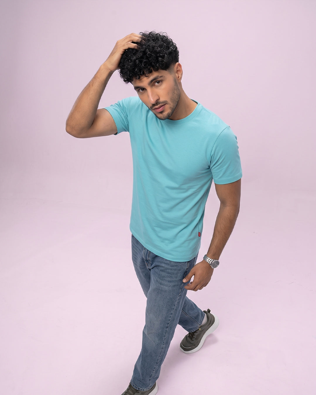 ACTIV BASIC R.NECK T-SHIRT - CHARCOAL
