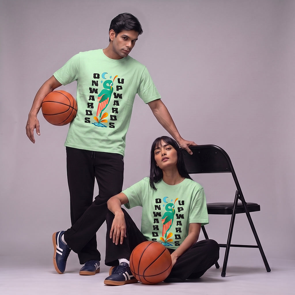 ACTIV GRAPHIC R.NECK T-SHIRT - MINTGREEN