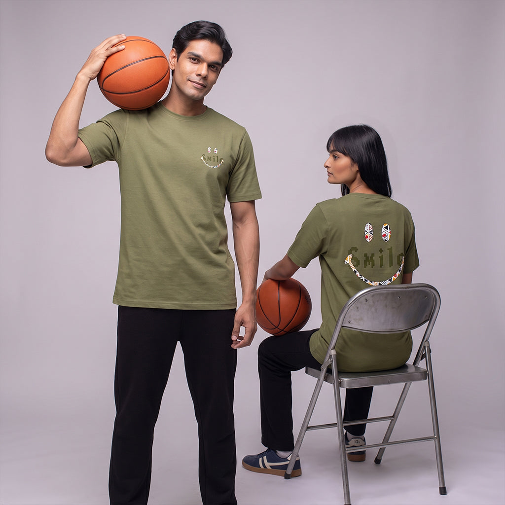 ACTIV GRAPHIC R.NECK T-SHIRT - KHAKI