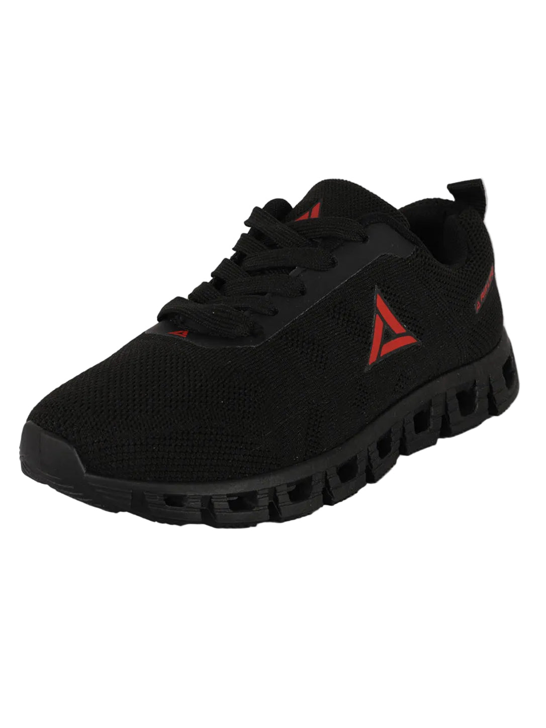 Airlife Men's Black & Red Mesh Athletic Running Shoes