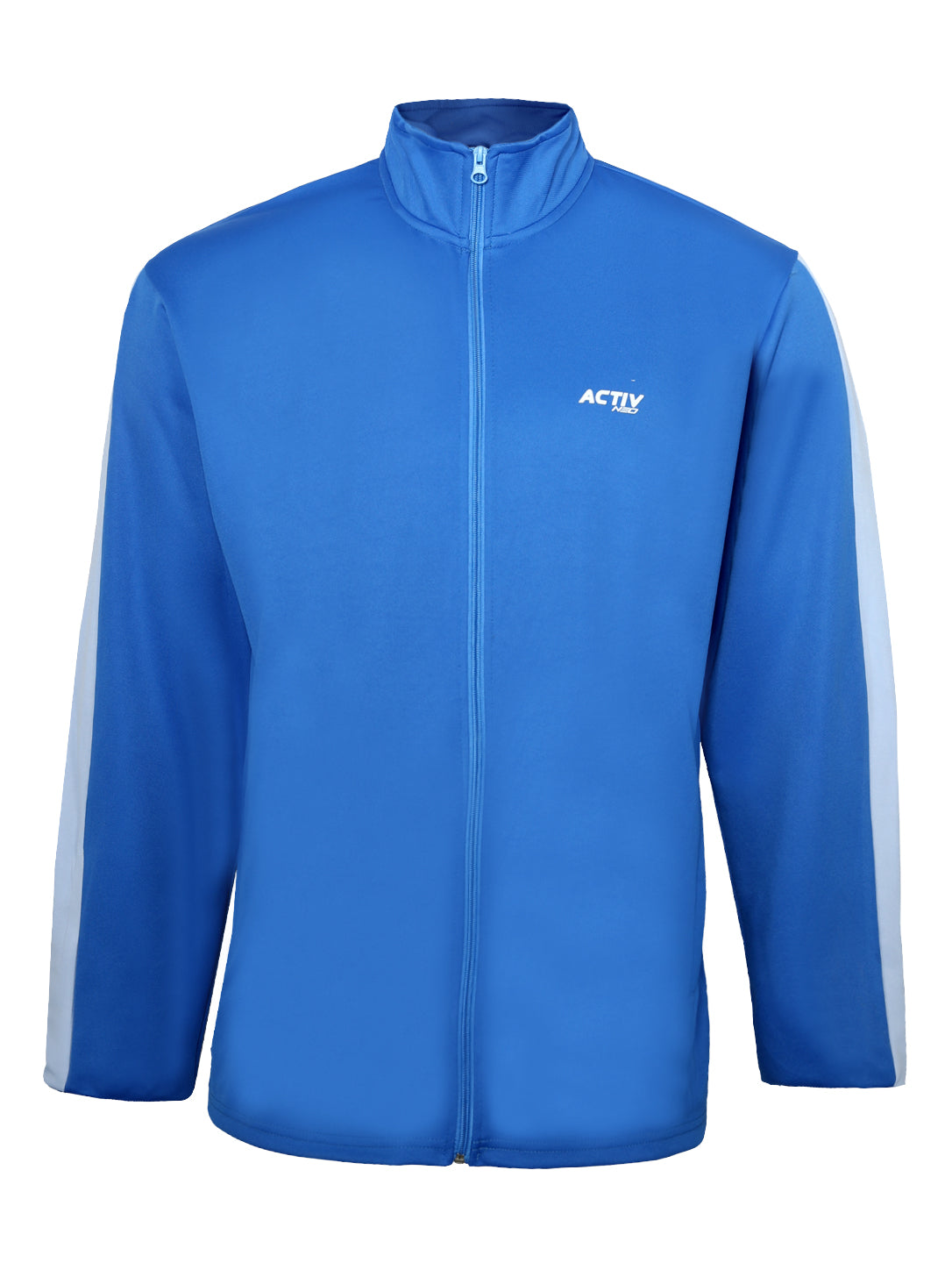 Men's Royal Blue and Light Grey Full-Zip Tracksuit Set