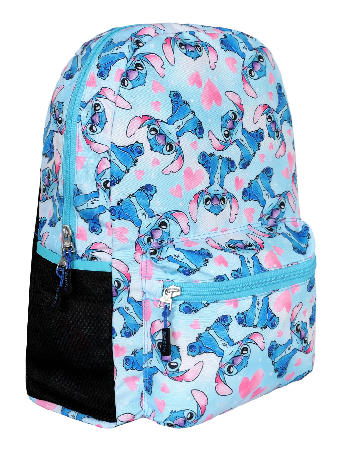 Stitch & Hearts All-Over Print Casual, School, and Laptop Backpack