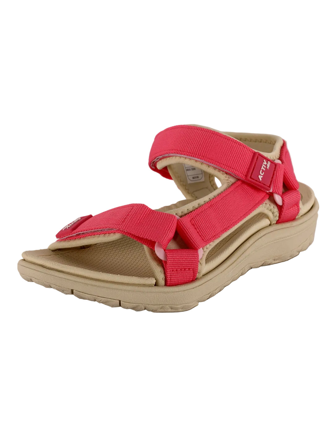 Sporty Pink & Beige Adjustable Strap Sandals