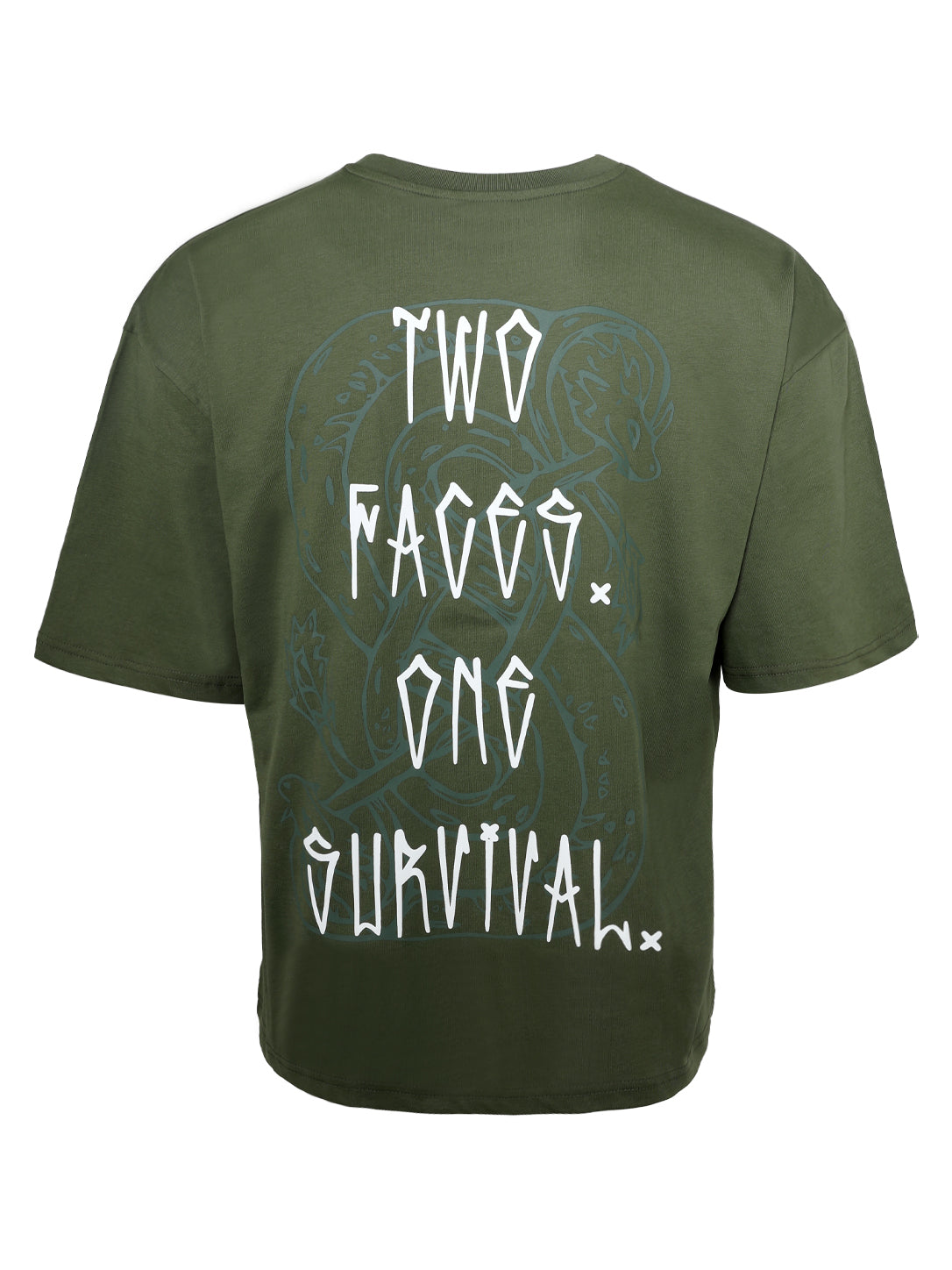 Title Men's Olive Green "TWO FACES. ONE SURVIVAL