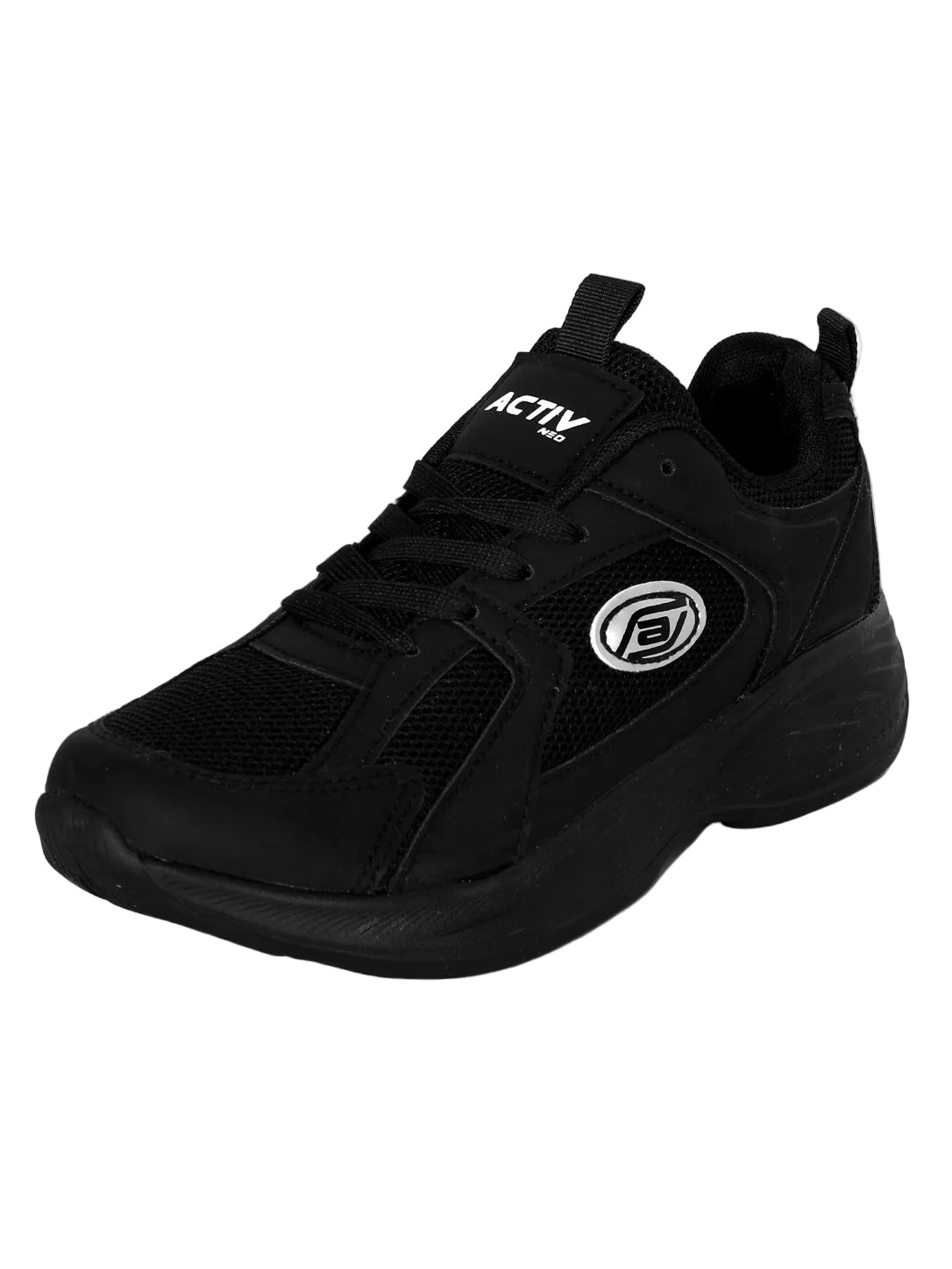 ACTIV All-Black Running Shoes – Lightweight Breathable Athletic Sneakers