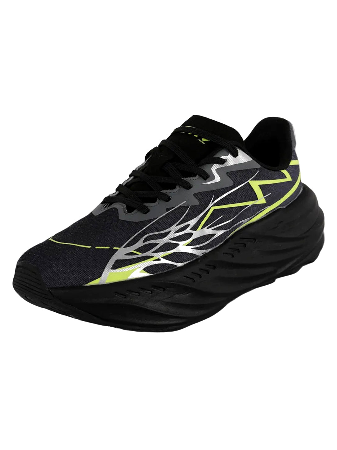 Modern Black & Neon Athletic Running Shoes