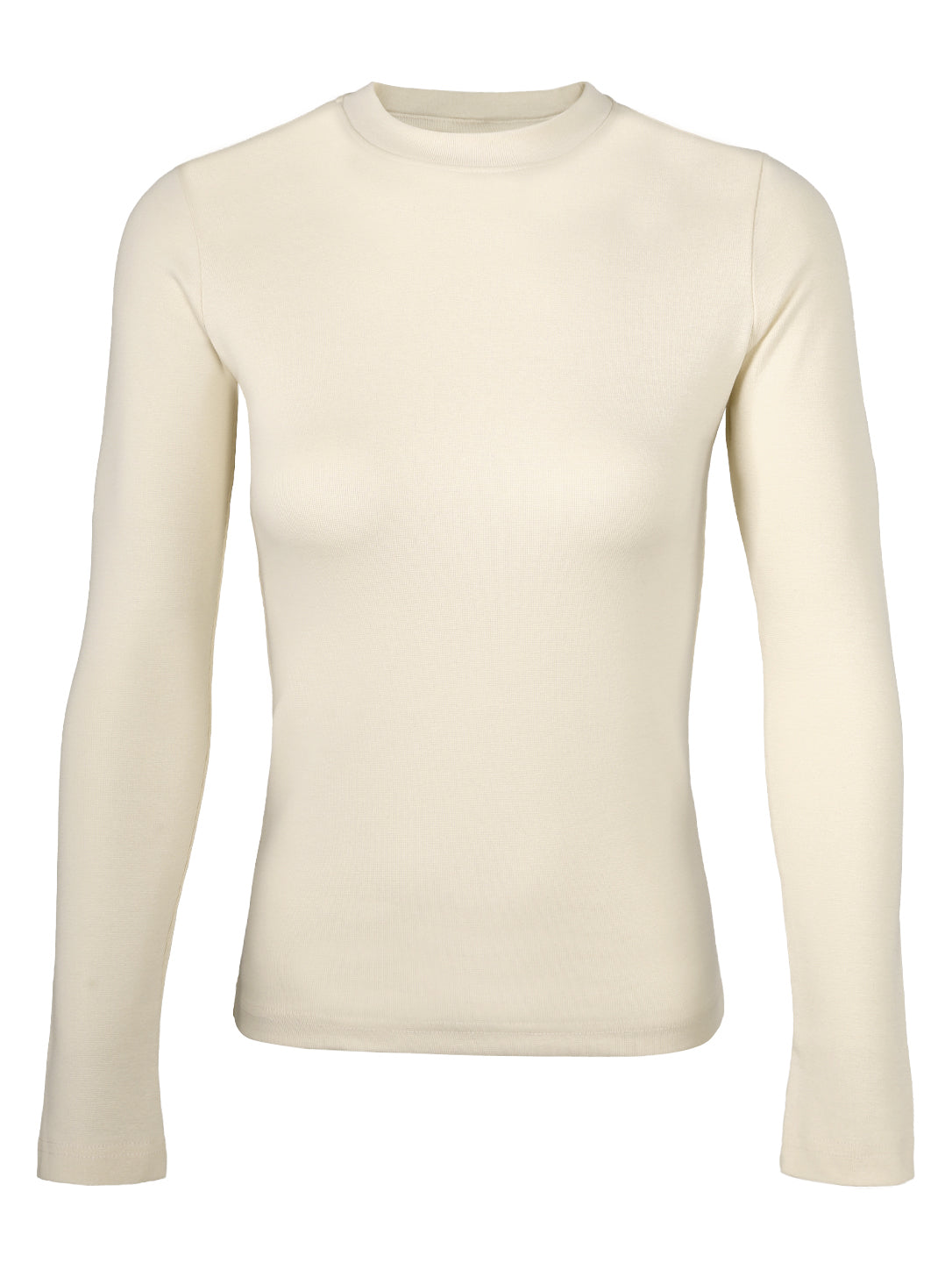 Ribbed Long-Sleeve Sports & Casual Top