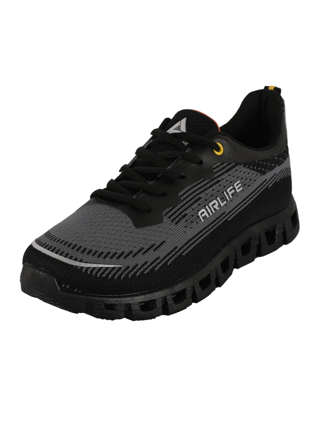 Men's Breathable Knit Running Shoes with Hollow Cushioning Sole