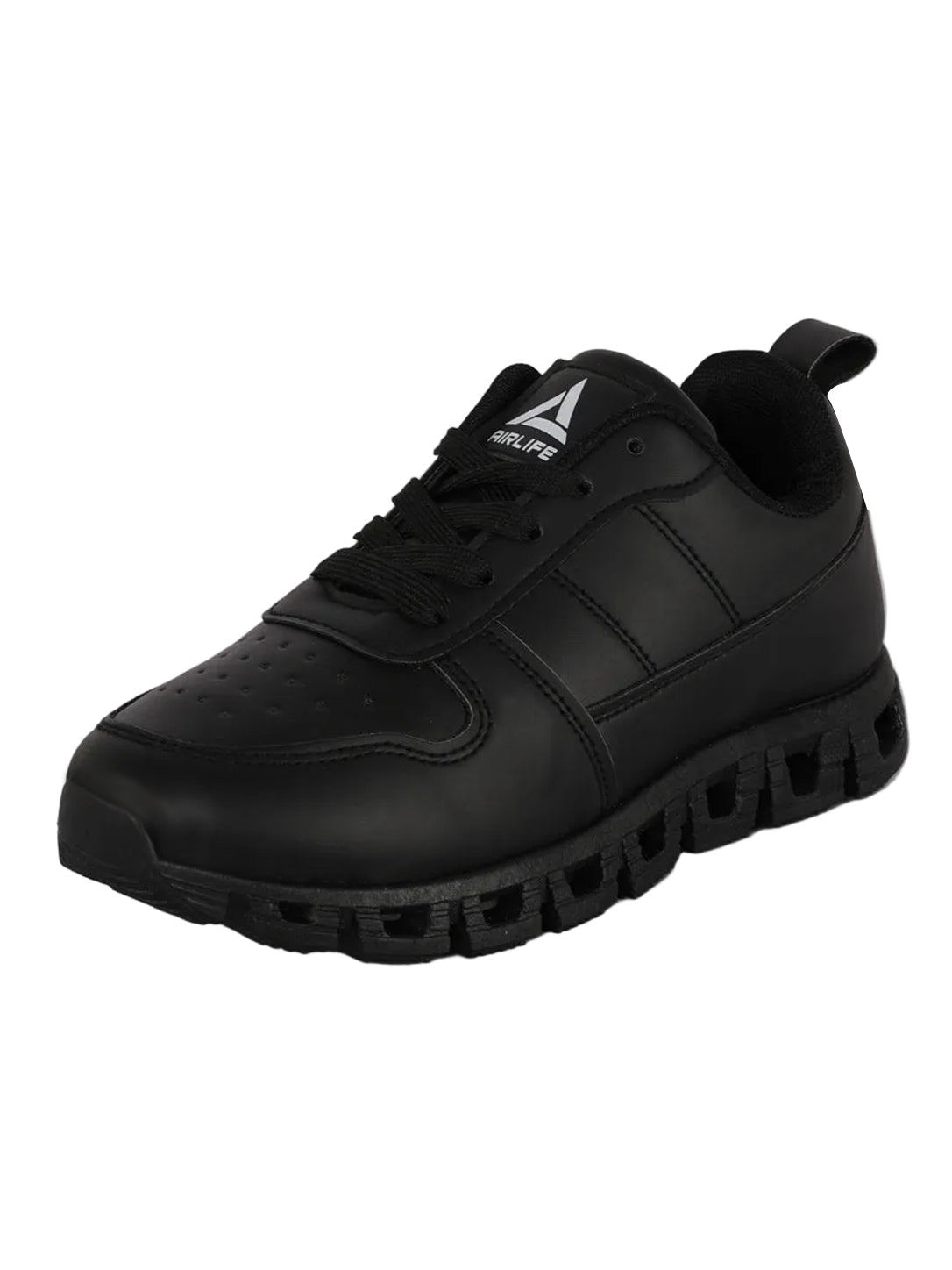AIRLIFE All-Black Athletic Sneakers – Lightweight Cushioned Running Shoes
